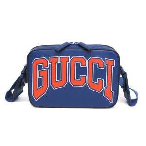 GUCCI Blue Leather Shoulder Bag